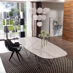 Tavolo ovale fisso Fil8 Ozzio piano in Ceramica 260x120 cm